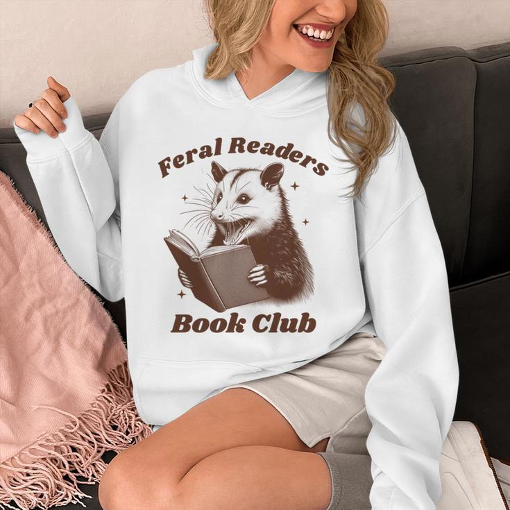 Book Lover Opossum Bookish Reader Feral Readers Book Club Unisex Hoodie