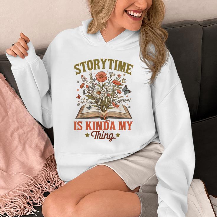Book Lover Reader Bookish Floral Storytime Is Kinda My Thing Unisex Hoodie Book Lover Reader Bookish Floral Storytime Is Kinda My Thing Unisex Hoodie