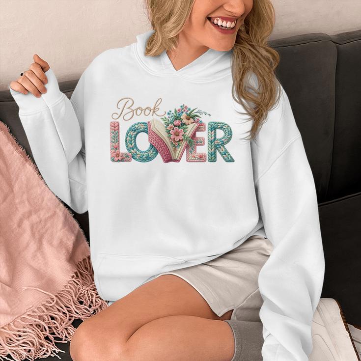 Book Lover Vintage Bookworm Floral Reading Women Girls Unisex Hoodie