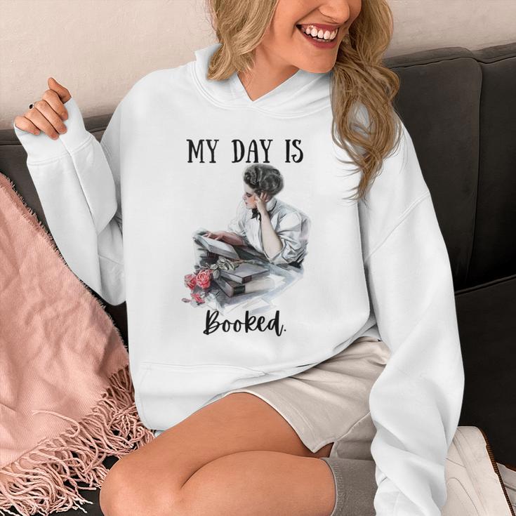 Book Lovers My Day Is Booked Vintage Unisex Hoodie