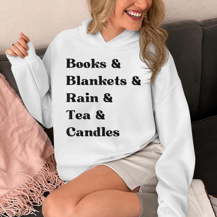 Books And Blankets And Rain And Tea And Candles Graphic Unisex Hoodie