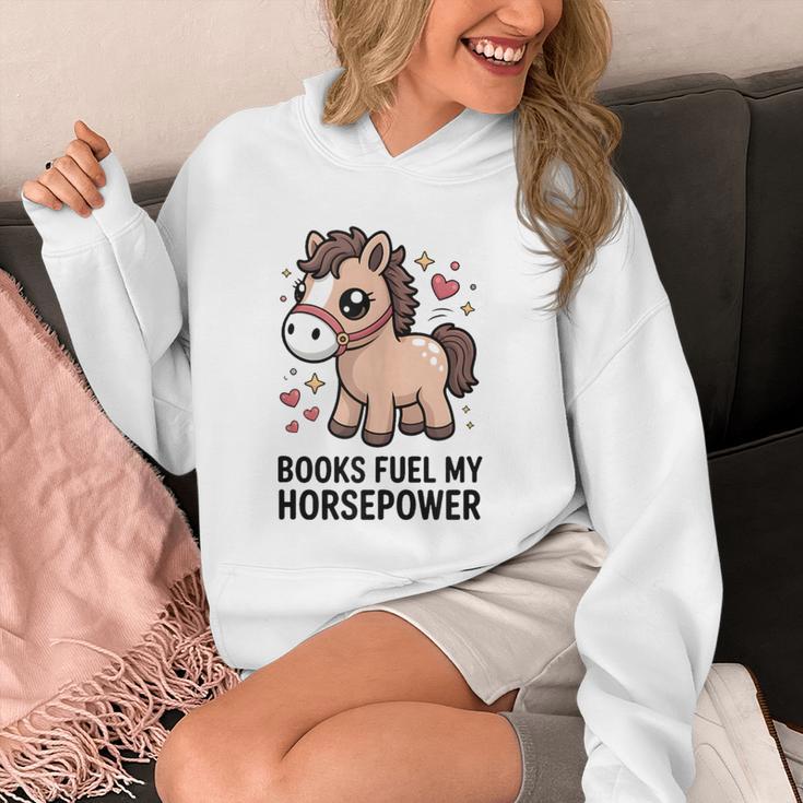 Books Fuel My Horsepower Cute Reading Pony Unisex Hoodie