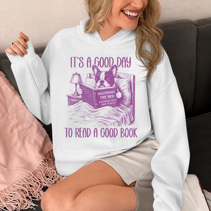 Boston Terrier Reading Book Good Day To Read a Book Unisex Hoodie Boston Terrier Reading Book Good Day To Read a Book Unisex Hoodie