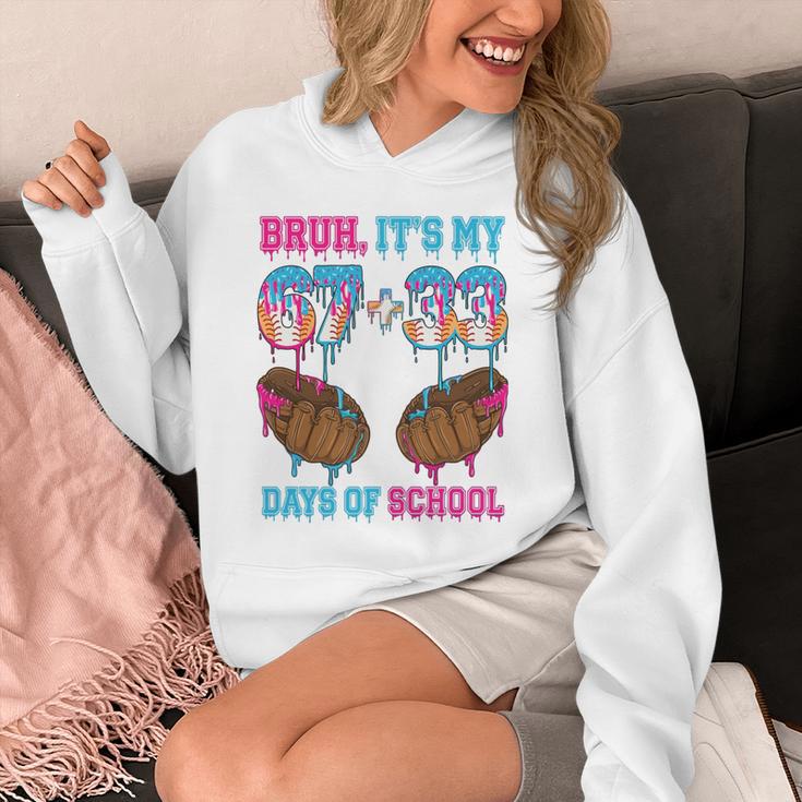 Bruh Its My 67 33 Day Of School Baseball Boys Kids 100th Day Unisex Hoodie