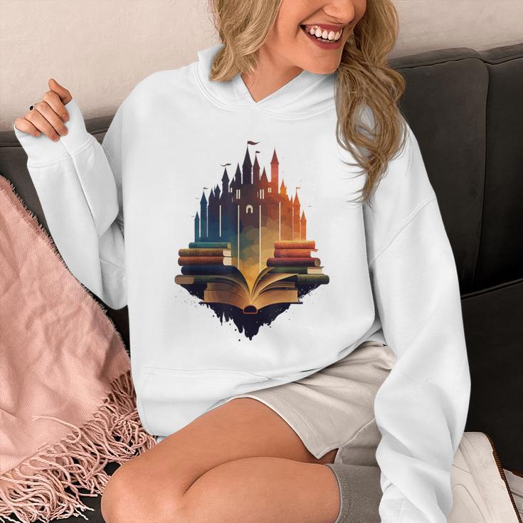 Castle Of Books Imagination Art Book Lover Unisex Hoodie