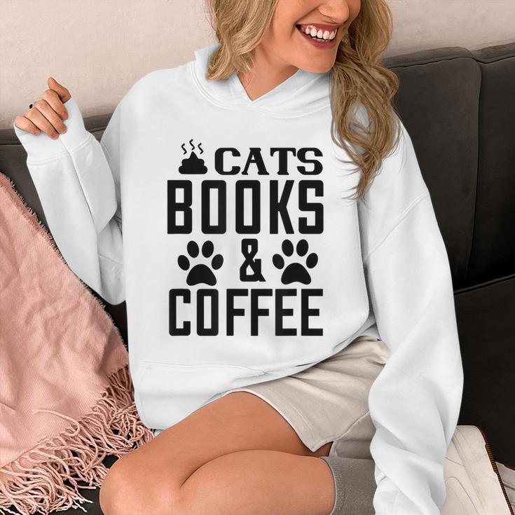 Cats Books And Coffee Reading Unisex Hoodie