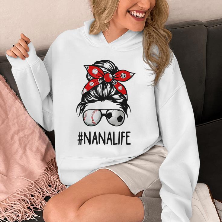 Classy Nana Life Soccer Messy Bun Baseball Mother's Day Unisex Hoodie Classy Nana Life Soccer Messy Bun Baseball Mother's Day Unisex Hoodie