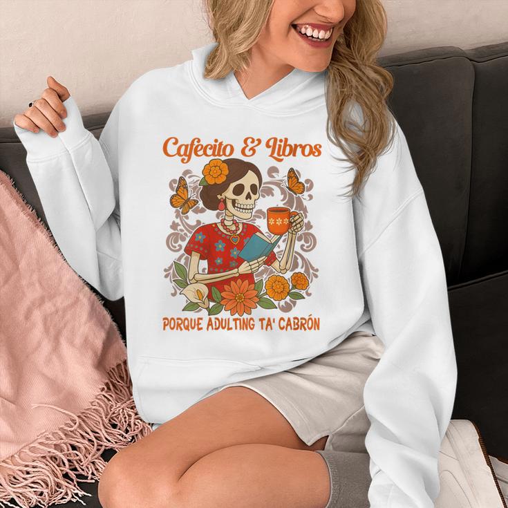 Coffee & Reading Book Lover Mexican Latina Cafecito & Libros Unisex Hoodie
