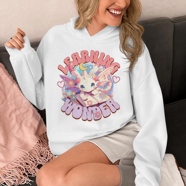 Cute Dragon Learning Wonder Bookworm Girls Books & Dragons Premium Tri-Blend Unisex Hoodie