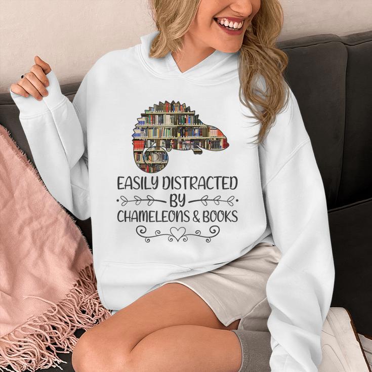 Easily Distracted By Chameleons And Books Unisex Hoodie Easily Distracted By Chameleons And Books Unisex Hoodie
