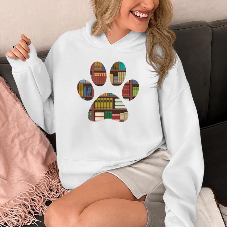 Easily Distracted By Dogs And Books Shirt Paw 70s 80s Retro Unisex Hoodie