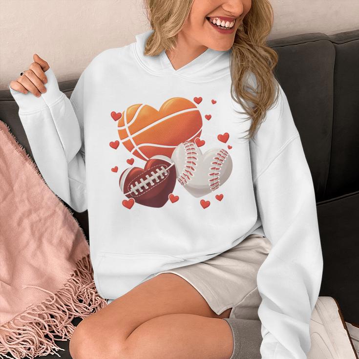Football Basketball Baseball Heart Valentine Boys Men Kid Unisex Hoodie