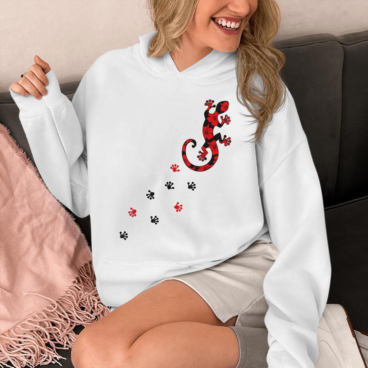 Gecko Footprint ハイビスカスフラワー ハワイサーフスタイルtシャツ パーカー