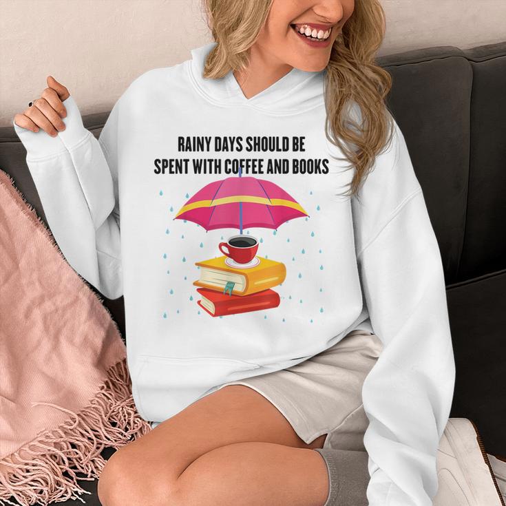 Gloomy Rainy Days Should Be Spent With Coffee And Books Unisex Hoodie Gloomy Rainy Days Should Be Spent With Coffee And Books Unisex Hoodie