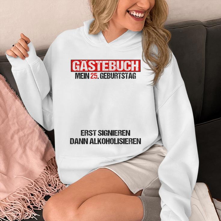 Guest Book 25th Birthday Man Woman 25th Birthday Decoration Unisex Hoodie Guest Book 25th Birthday Man Woman 25th Birthday Decoration Unisex Hoodie