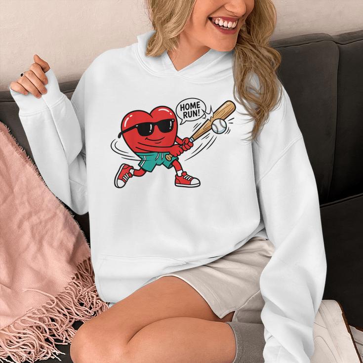 Heart Valentines Day Baseball Men Boys Kids Teens Unisex Hoodie