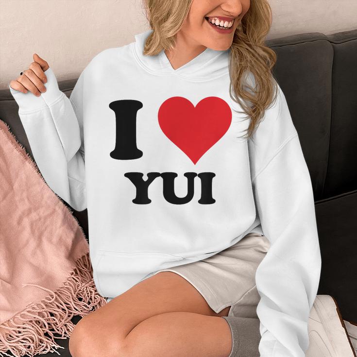 I Heart Yui ファーストネーム I Love パーソナライズ パーカー