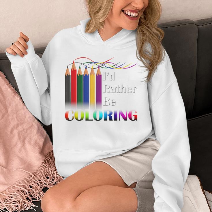 I'd Rather Be Coloring Adult Coloring Book T-Shirt Unisex Hoodie