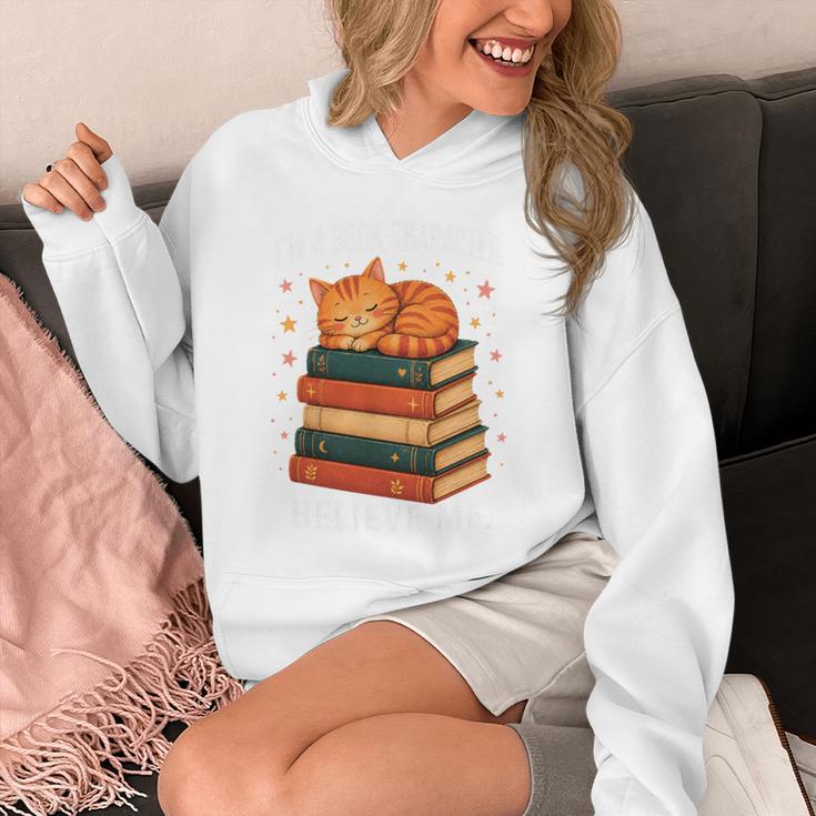 I'm A Book Character Believe Me Cat Reader Bookworm Unisex Hoodie