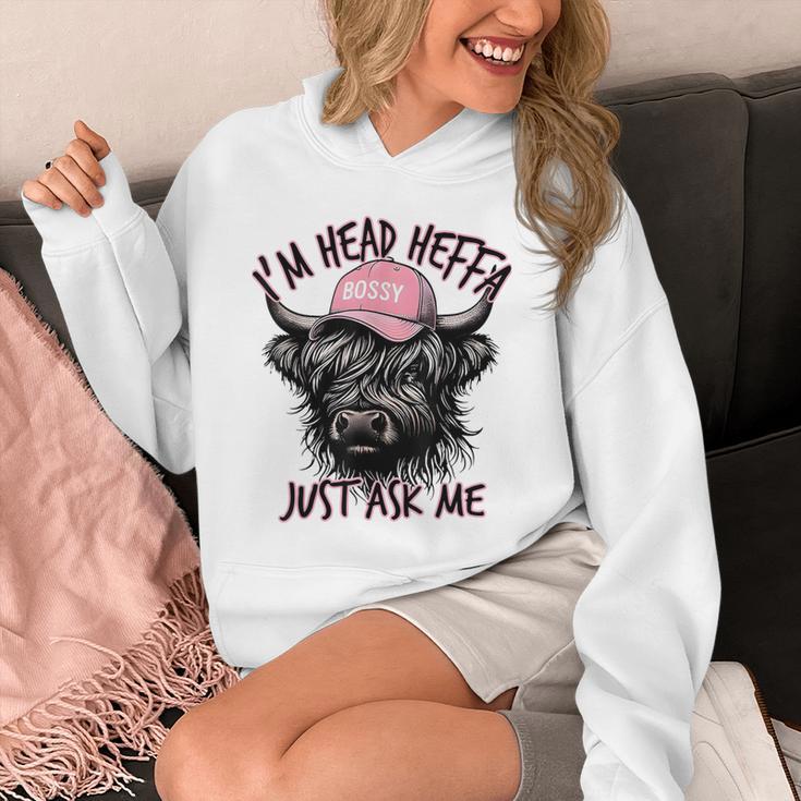 I'm Head Heffa Just Ask Me Bossy Highland Cow Baseball Cap Unisex Hoodie I'm Head Heffa Just Ask Me Bossy Highland Cow Baseball Cap Unisex Hoodie