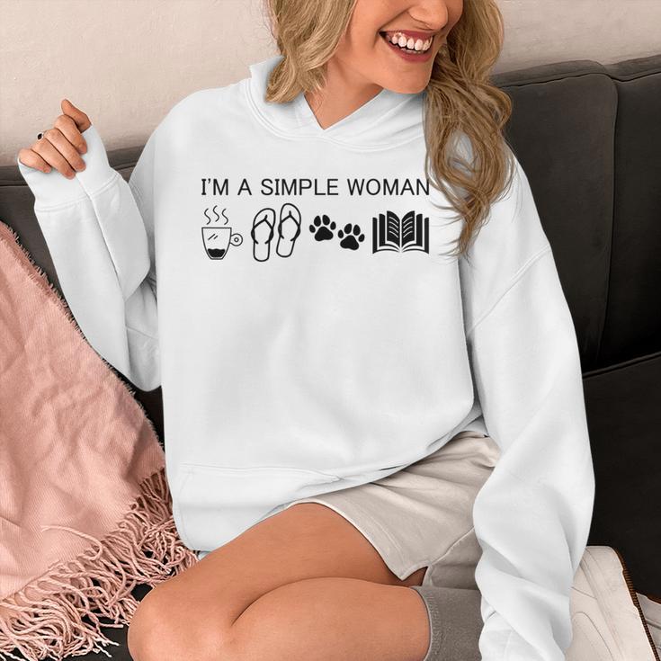 I'm A Simple Woman I Love Coffee Flip Flops Dog Books Unisex Hoodie