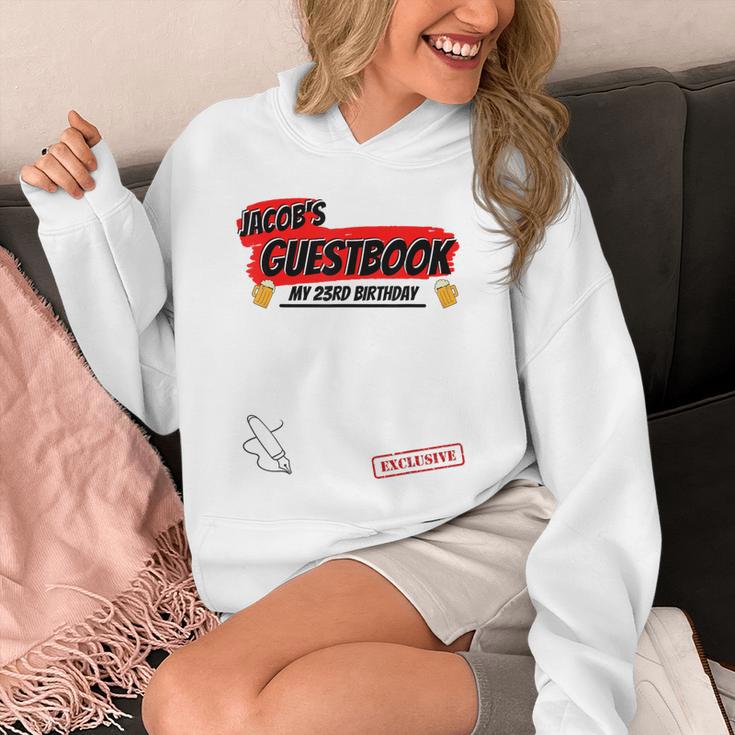 Jacob 23rd Birthday Guest Book Idea Unisex Hoodie Jacob 23rd Birthday Guest Book Idea Unisex Hoodie