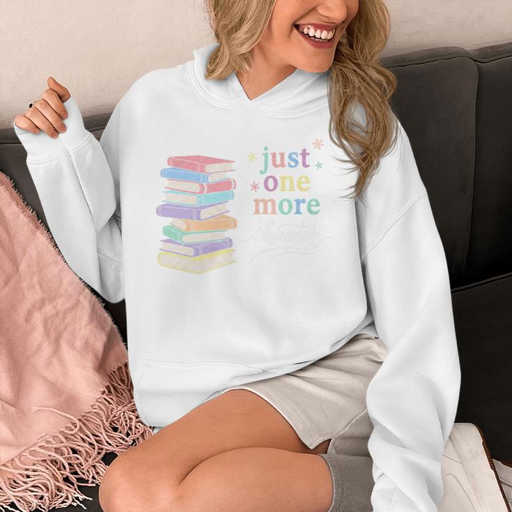 Just One More Chapter Cozy Pastel Bookworm Cute Book Reader Premium Tri-Blend Unisex Hoodie