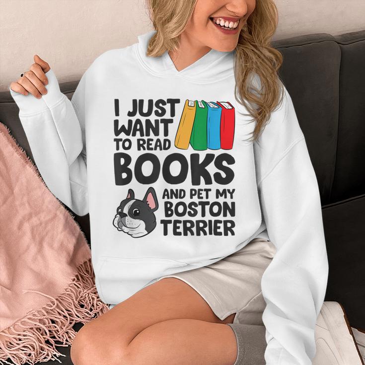 I Just Want To Read Books And Pet My Boston Terrier Unisex Hoodie I Just Want To Read Books And Pet My Boston Terrier Unisex Hoodie