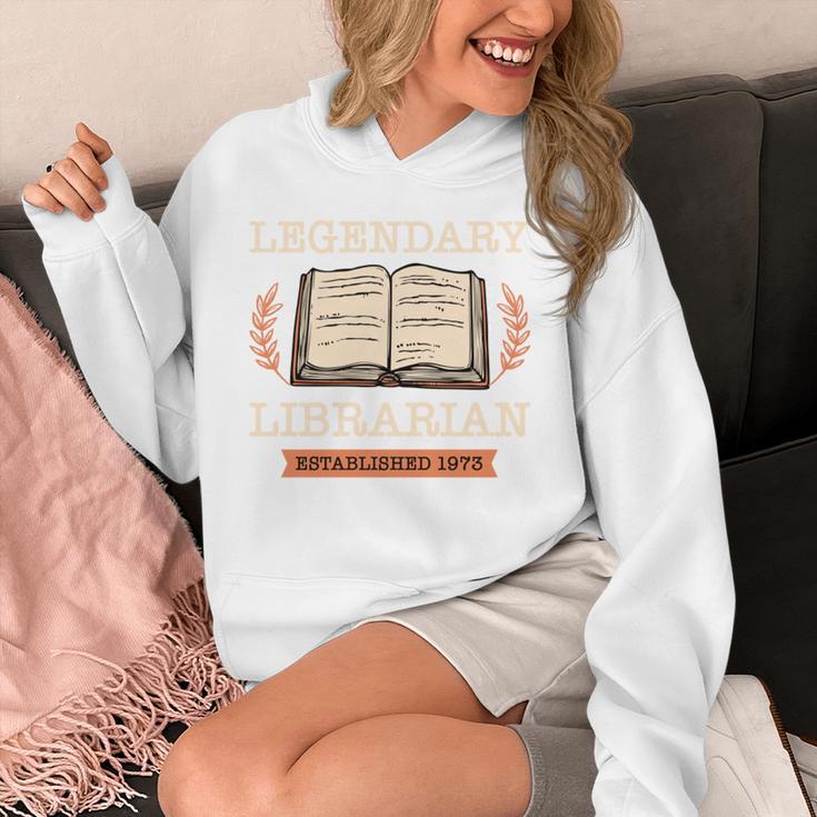 Legendary Librarian Established 1973 Library Book Birthday Unisex Hoodie