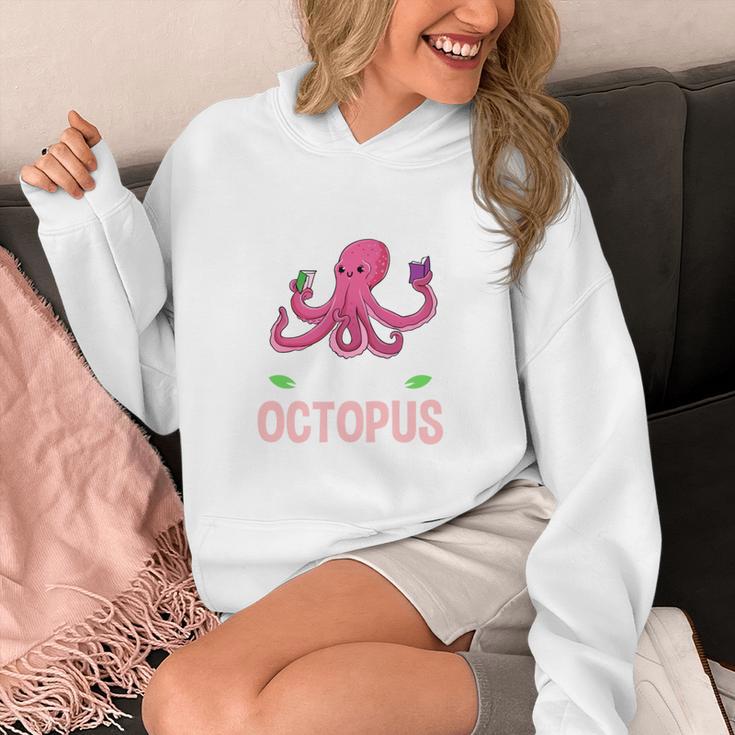 Life Is Better With An Octopus And Reading Books Unisex Hoodie
