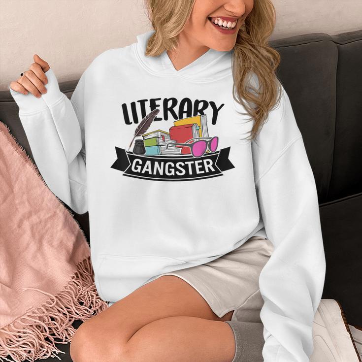 Literary Gangster Book Lover Bookish Bookworm Reader For Her Unisex Hoodie
