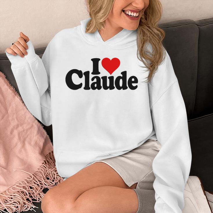 I Love Heart Claude Namee On A パーカー