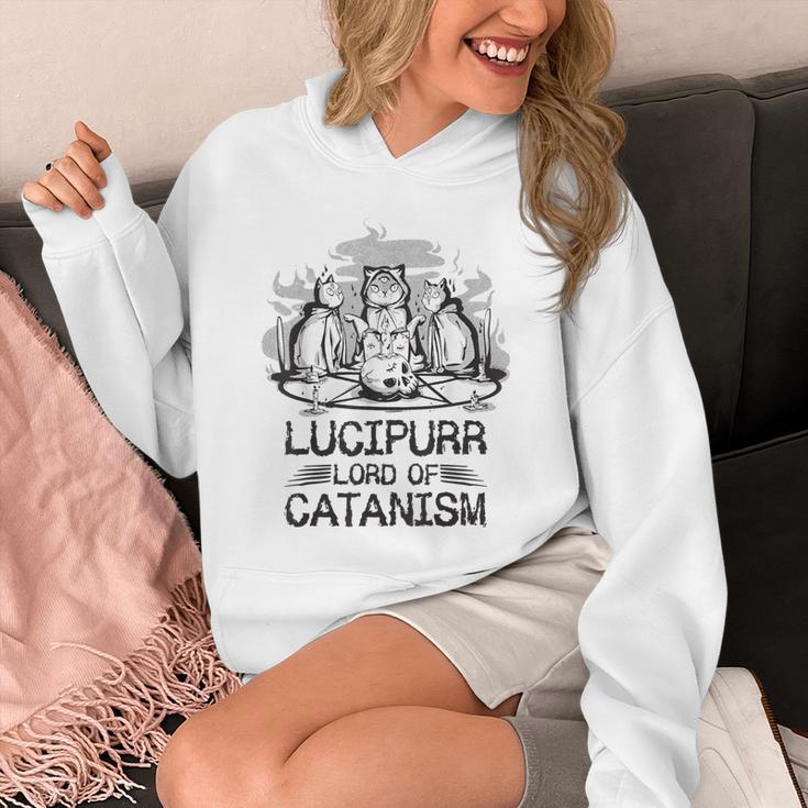 Lucipurr 黒猫 魔法 悪魔 猫 ルシファー オカルティズム パーカー