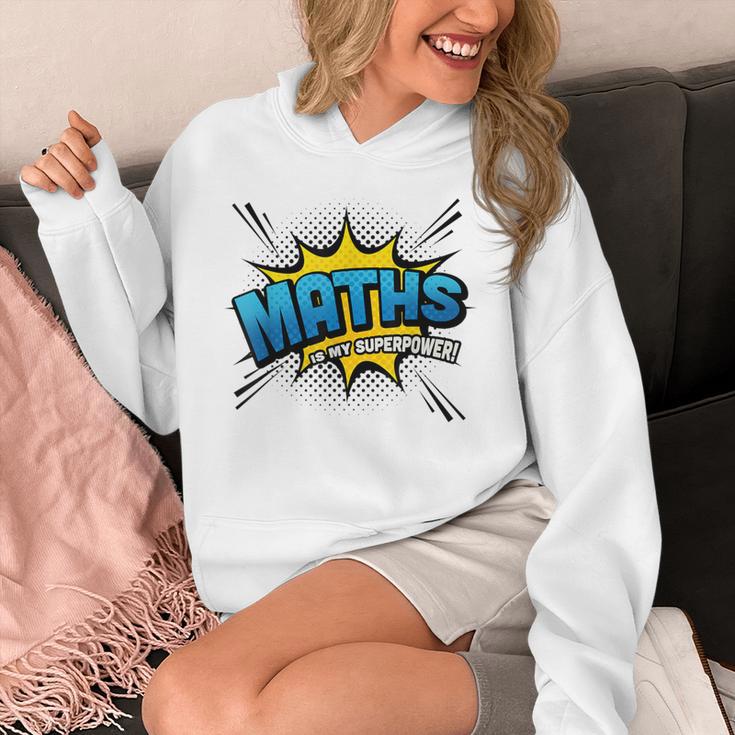 Maths Is My Superpower Comic Book Style Unisex Hoodie