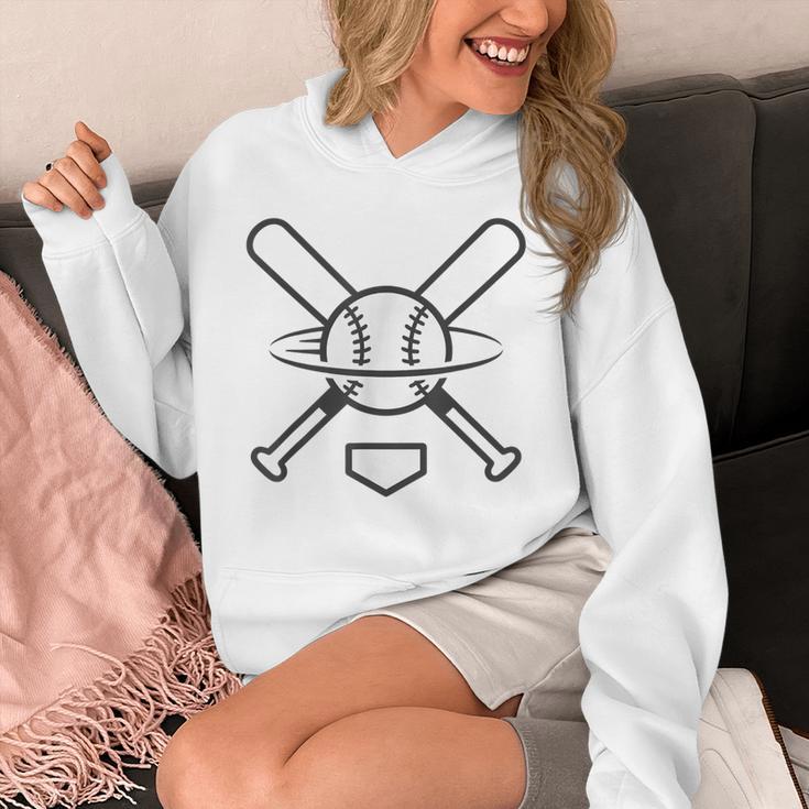 Minimalist Baseball Clean Sports Graphic Tee For Fan Players Unisex Hoodie