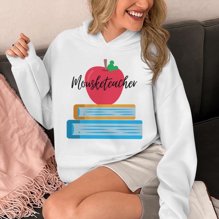 Mouseketeacher A Magical Apple And Books Theme For Teachers Unisex Hoodie Mouseketeacher A Magical Apple And Books Theme For Teachers Unisex Hoodie