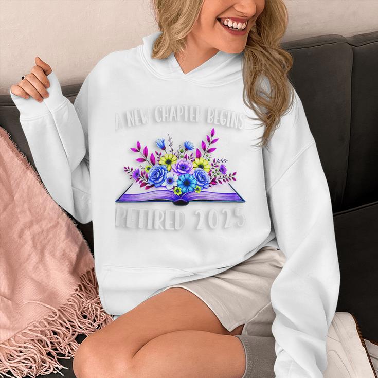 A New Chapter Begins Retired 2025 Floral Book Retirement Unisex Hoodie