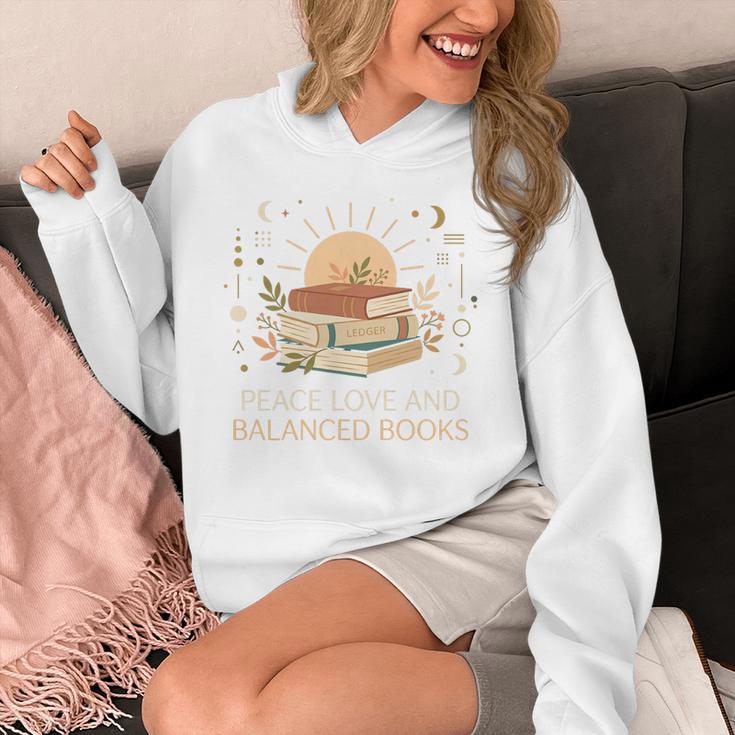 Peace Love And Balanced Books Tax Auditor Accountant Premium Tri-Blend Unisex Hoodie