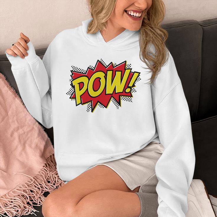 POW Comic Book Font Action Hero BAM BANG BOOM POW Unisex Hoodie