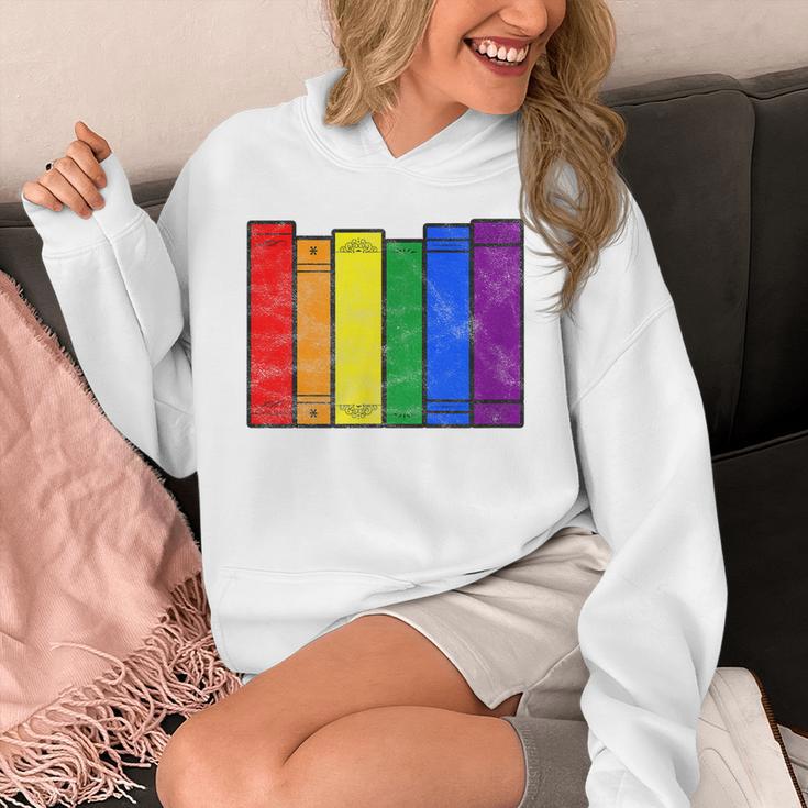 Pride Flag Books Bookish Rainbow Queer Reader Gay Writer Unisex Hoodie