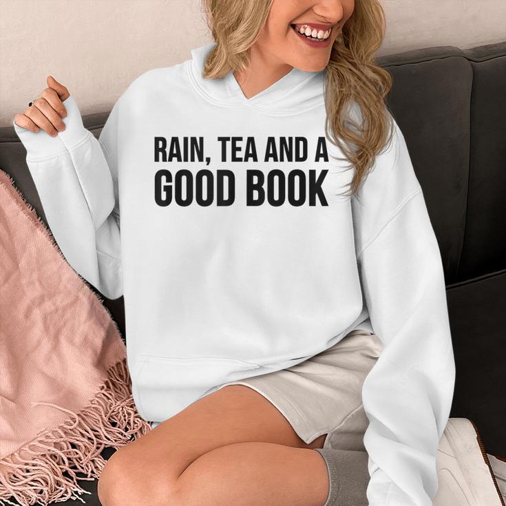 Rain Tea And A Good Book Reading Lover Unisex Hoodie Rain Tea And A Good Book Reading Lover Unisex Hoodie