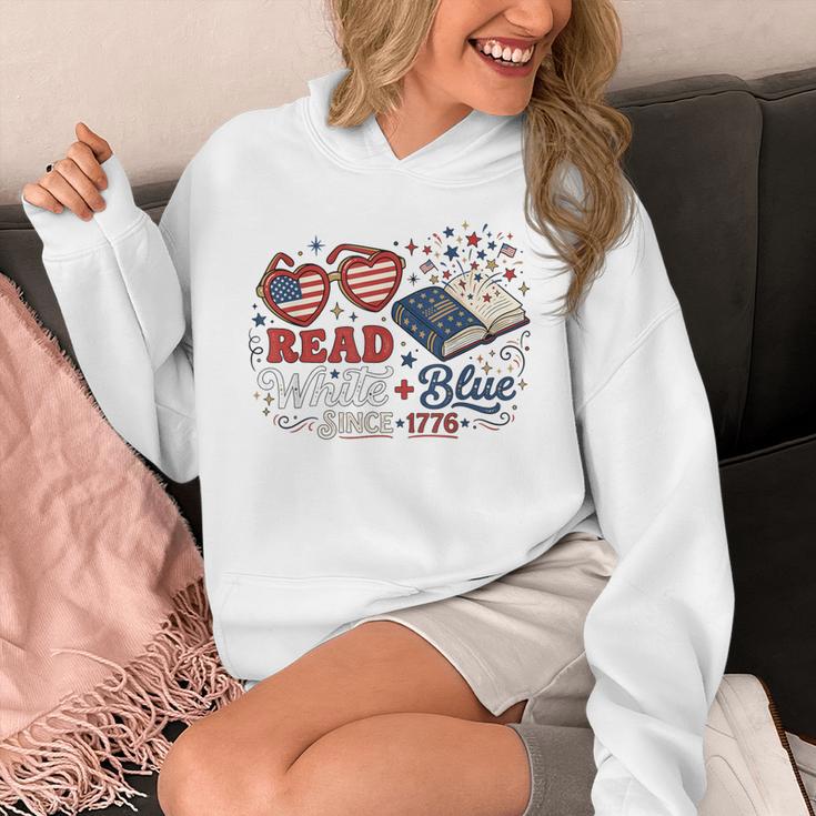 Read Blue Since 1776 Patriotic Book Lovers 4th Of July Unisex Hoodie