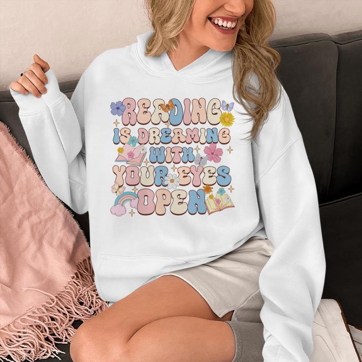 Reading Is Dreaming With Your Eyes Open Librarian Book Lover Unisex Hoodie Reading Is Dreaming With Your Eyes Open Librarian Book Lover Unisex Hoodie