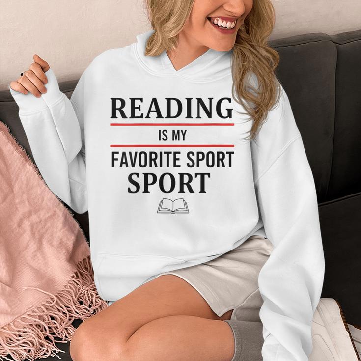 Reading Is My Favorite Sport Book Lover Saying Quote Unisex Hoodie