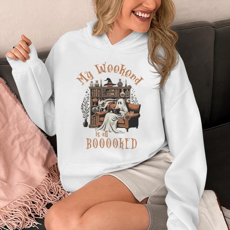 Reading Ghost Halloween Library Weekend Book Lovers Women Premium Tri-Blend Unisex Hoodie