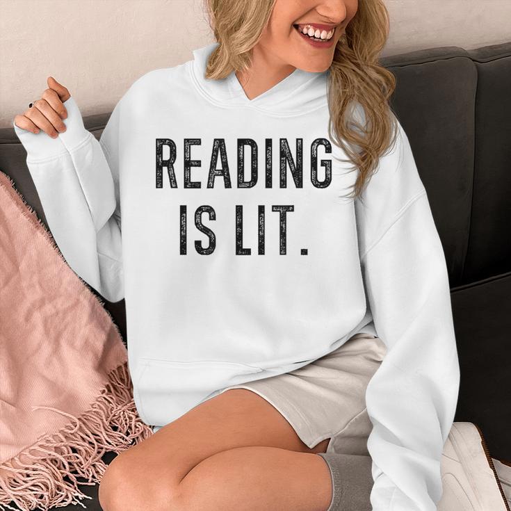 Reading Is Lit English Teacher Book Lovers Unisex Hoodie