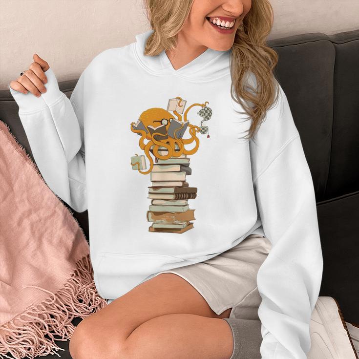 Reading Octopus Tea Coffee And Books Unisex Hoodie
