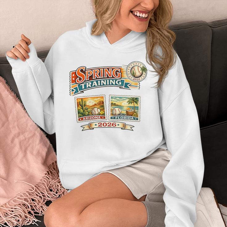 Spring Training 2026 Retro Postcard Baseball Premium Tri-Blend Unisex Hoodie
