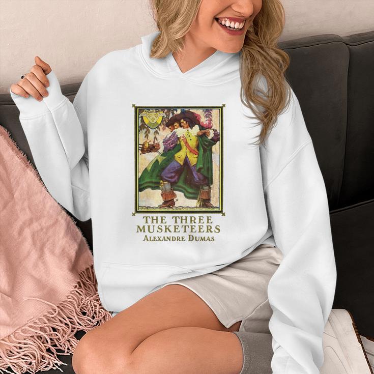 The Three Musketeers Alexandre Dumas Vintage Book Cover Unisex Hoodie The Three Musketeers Alexandre Dumas Vintage Book Cover Unisex Hoodie