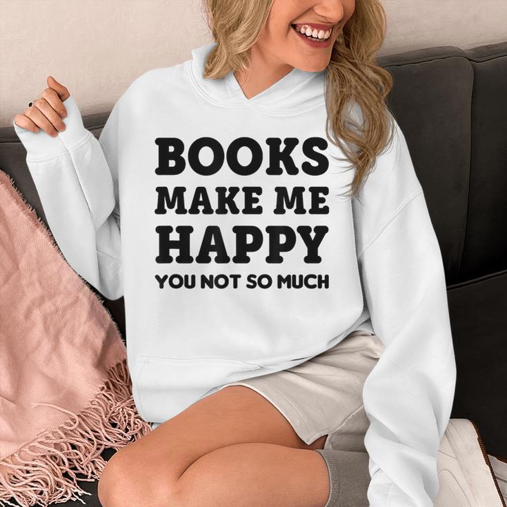 Trendy Books Make Me Happy Attitude Humour Unisex Hoodie